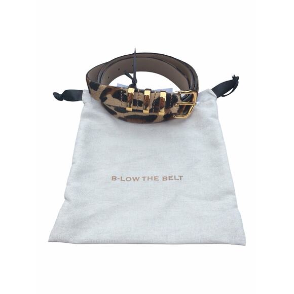 B-Low The Belt Kad Leopard Calf Hair Hip Belt XL NWT Made in Italy Gold Hardware main image 4